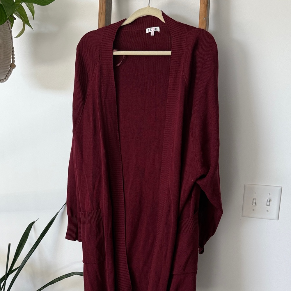 TCEC Burgundy Women's Cardigan